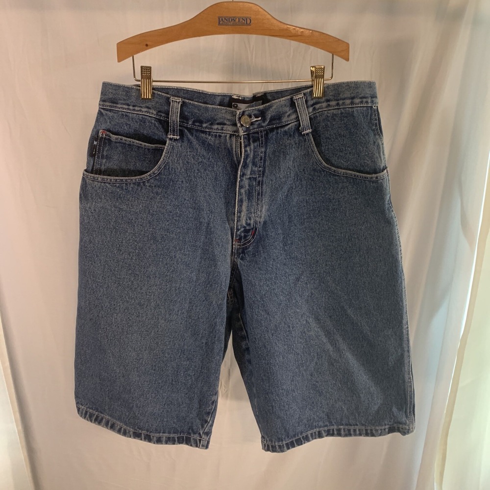 AUTHENTIC VTG Y2K BAGGY SOUTHPOLE‎  JEAN SHORTS MENS SIZE 36 RN82628 Skater